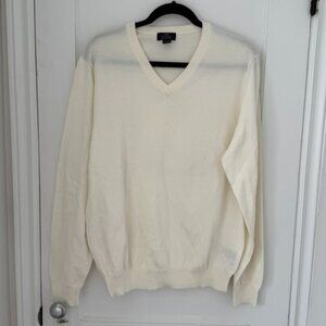 Brooks Brothers Cream Crewneck Sweater